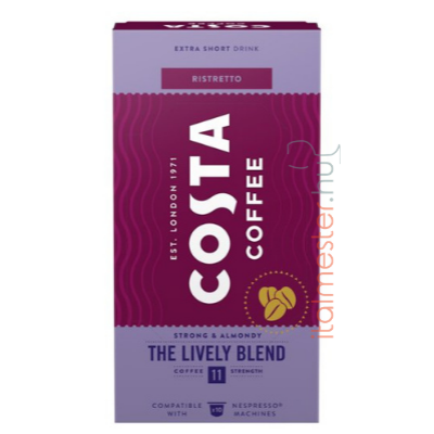 Costa Coffee Lively Blend Ristretto pörkölt, őrölt kávé 10 x 5,7 g (57 g)